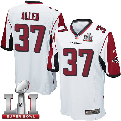 Nike Falcons #37 Ricardo Allen White Super Bowl LI 51 Youth Stitched NFL Elite Jersey
